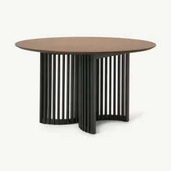 Mesa de Comedor Redonda 4 Asientos Zaragoza – Nogal y Negro