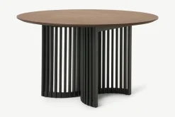 Mesa de Comedor Redonda 4 Asientos Zaragoza – Nogal y Negro