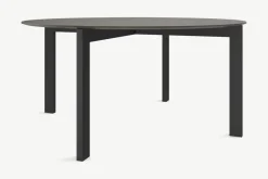 Mesa de Comedor Redonda 8 Asientos Niven – Gris y Negro