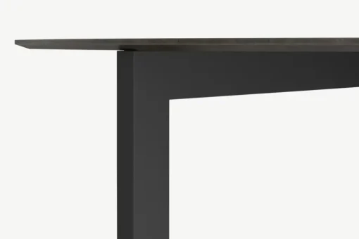 Mesa de Comedor Redonda 8 Asientos Niven – Gris y Negro
