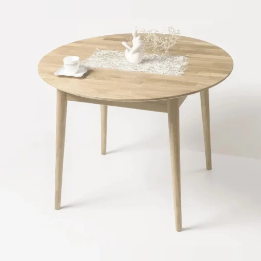 Mesa de Comedor Redonda Escandi 100 cm – Roble Claro