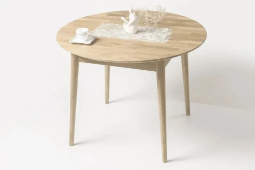 Mesa de Comedor Redonda Escandi 100 cm – Roble Claro