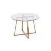 Mesa de Comedor Redonda Grande Haku – Cobre y Cristal