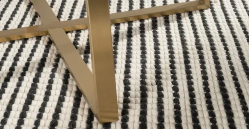 Mesa de Comedor Redonda Grande Haku – Metal y Cristal Ahumado
