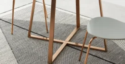 Mesa de Comedor Redonda Grande Haku – Cobre y Cristal