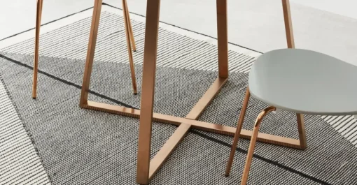 Mesa de Comedor Redonda Grande Haku – Cobre y Cristal