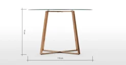 Mesa de Comedor Redonda Grande Haku – Cobre y Cristal