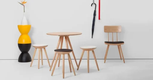 Mesa de Comedor Redonda Kitson – Fresno Natural