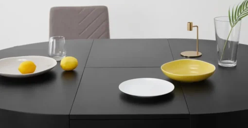 Mesa de Comedor Redonda Oxford – Negro ⚡