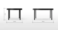 Mesa de Comedor Redonda Oxford – Negro ⚡