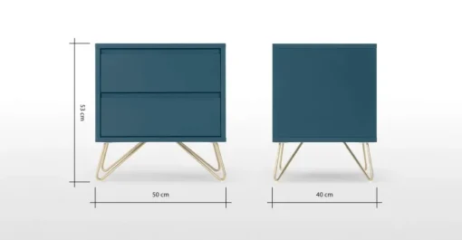 Mesa de Noche Elona – Azul Cerceta