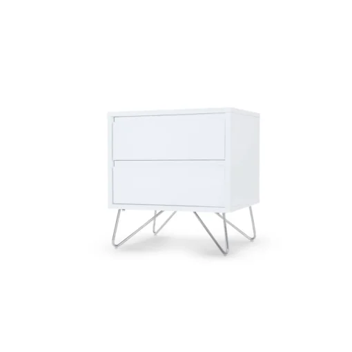 Mesa de Noche Elona – Blanco Brillante