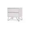 Mesa de Noche Elona – Gris y Cobre
