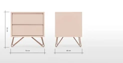 Mesa de Noche Elona – Rosa Empolvado