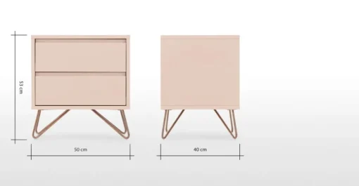 Mesa de Noche Elona – Rosa Empolvado