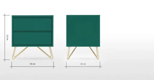 Mesa de Noche Elona – Verde Inglés