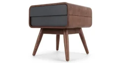 Mesa de noche Esme – Fresno oscuro y gris