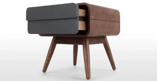 Mesa de noche Esme – Fresno oscuro y gris