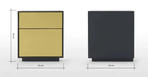 Mesa de Noche Jena – Madera de Mango Gris
