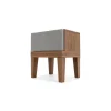 Mesa de noche Lansdowne – Gris nogal y garza