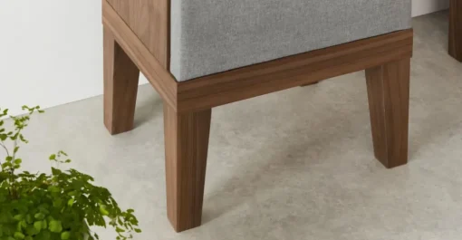 Mesa de noche Lansdowne – Gris nogal y garza