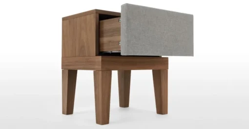 Mesa de noche Lansdowne – Gris nogal y garza