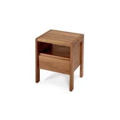 Mesa de noche Ledger – Fresno oscuro