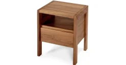 Mesa de noche Ledger – Fresno oscuro