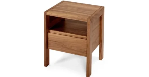 Mesa de noche Ledger – Fresno oscuro