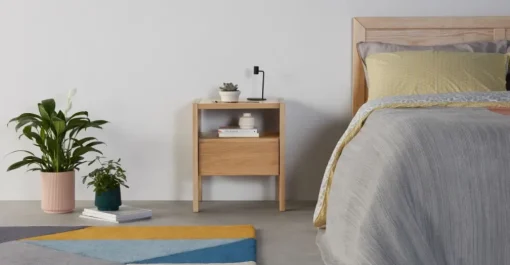 Mesa de noche Ledger – Roble
