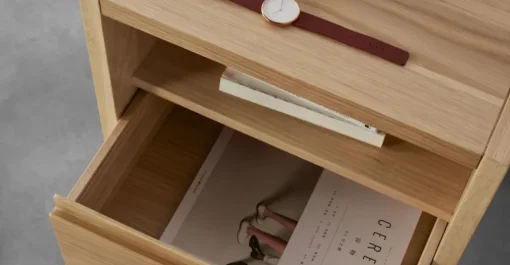 Mesa de noche Ledger – Roble