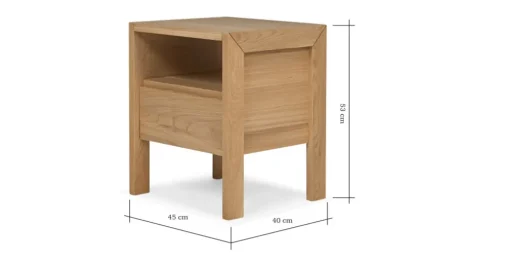 Mesa de noche Ledger – Roble