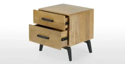 Mesa de noche Lucien – Madera de mango clara