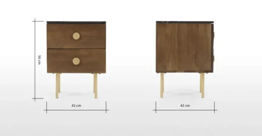 Mesa de noche Marion – Caramelo ⚡