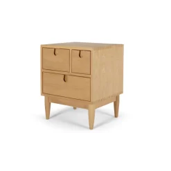 Mesa de noche Multicajones Penn – Roble