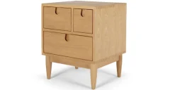 Mesa de noche Multicajones Penn – Roble