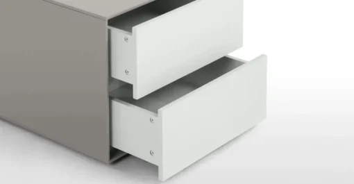 Mesa de noche Stretto – Tonos de gris