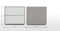 Mesa de noche Stretto – Tonos de gris