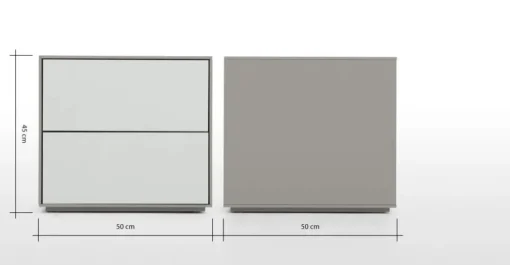 Mesa de noche Stretto – Tonos de gris