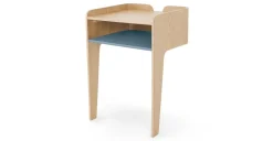 Mesa de noche Sway – Fresno y azul cerceta