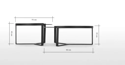 Mesa Nido de Centro Aula – Negro y gris