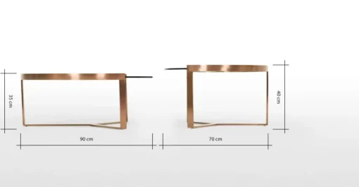 Mesa Nido de Centro Aula – Cobre cepillado