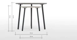 Mesas nido Nyla – Tonos de gris