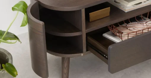 Mueble multimedia Ada – Roble oscuro