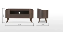 Mueble multimedia Ada – Roble oscuro