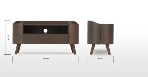 Mueble multimedia Ada – Roble oscuro