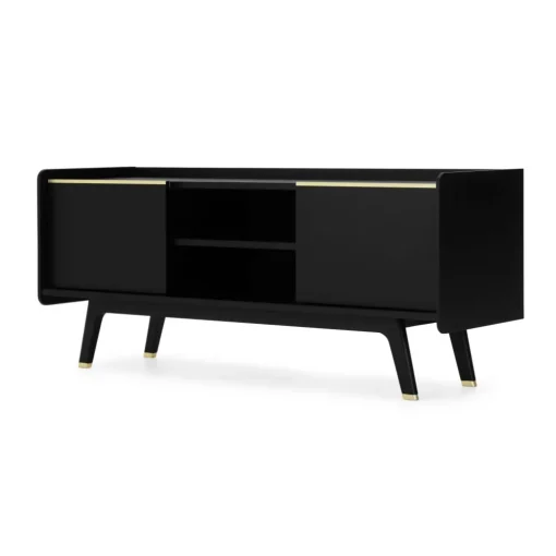 Mueble multimedia Albers – Roble teñido de negro