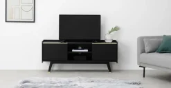 Mueble multimedia Albers – Roble teñido de negro