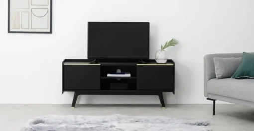 Mueble multimedia Albers – Roble teñido de negro