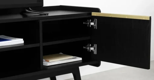 Mueble multimedia Albers – Roble teñido de negro